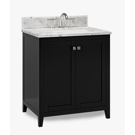 Beck Espresso Freestanding Vanity Cabinet with Single Basin Integrated Sink and Countertop - Two Doors (31" x 34.5" x 22")
