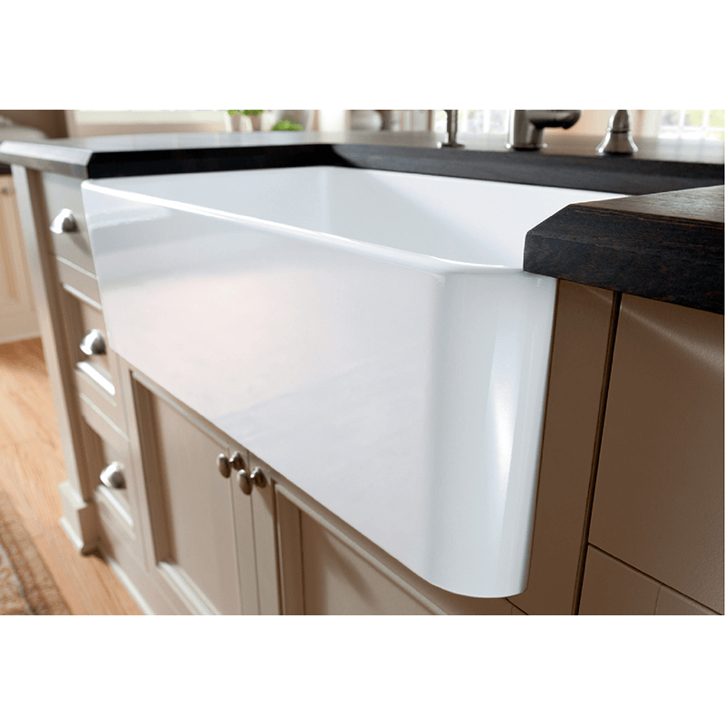 Cerana 30' Fireclay Single-Basin Farmhouse Kitchen Sink in White