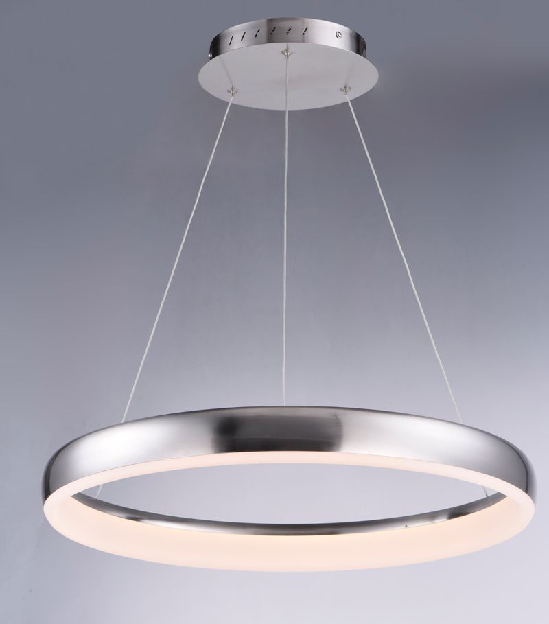 Innertube 23.5' Single Light Pendant in Satin Nickel