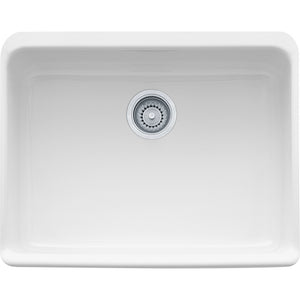 Manor House 23.63' Fireclay Single Basin Undermount Kitchen Sink in White