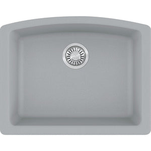Ellipse Granite Single Basin Undermount Kitchen Sink in Shadow Grey
