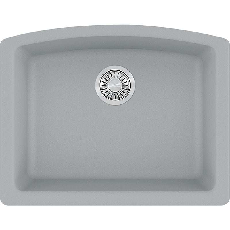 Ellipse Granite Single Basin Undermount Kitchen Sink in Shadow Grey