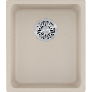 Kubus 15' Granite Single Basin Undermount Kitchen Sink in Champagne