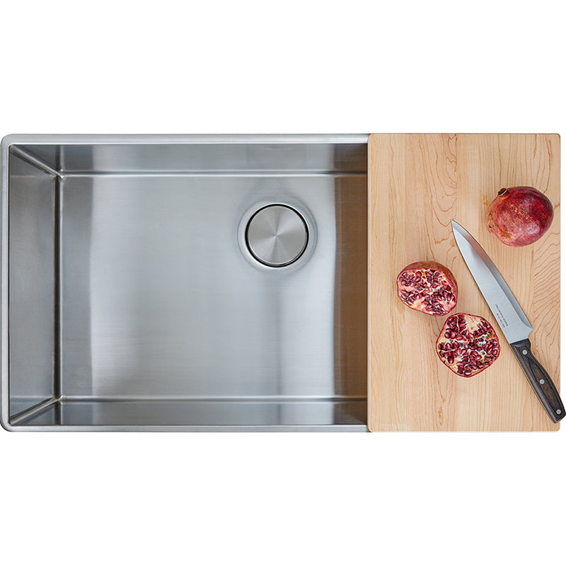 Professional 2 32.5' Stainless Steel Single Basin Undermount Kitchen Sink - 10' Depth
