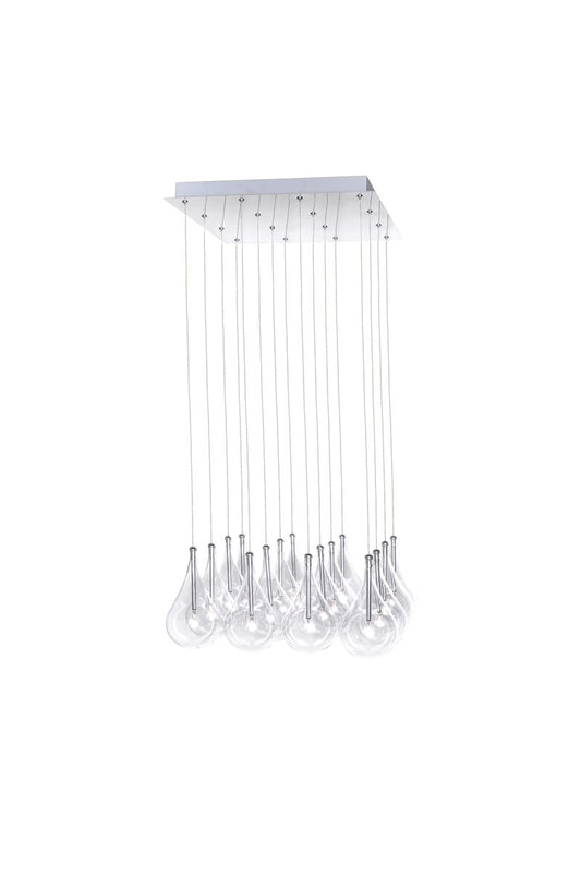 Larmes 19" 16 Light Multi-Light Pendant in Polished Chrome