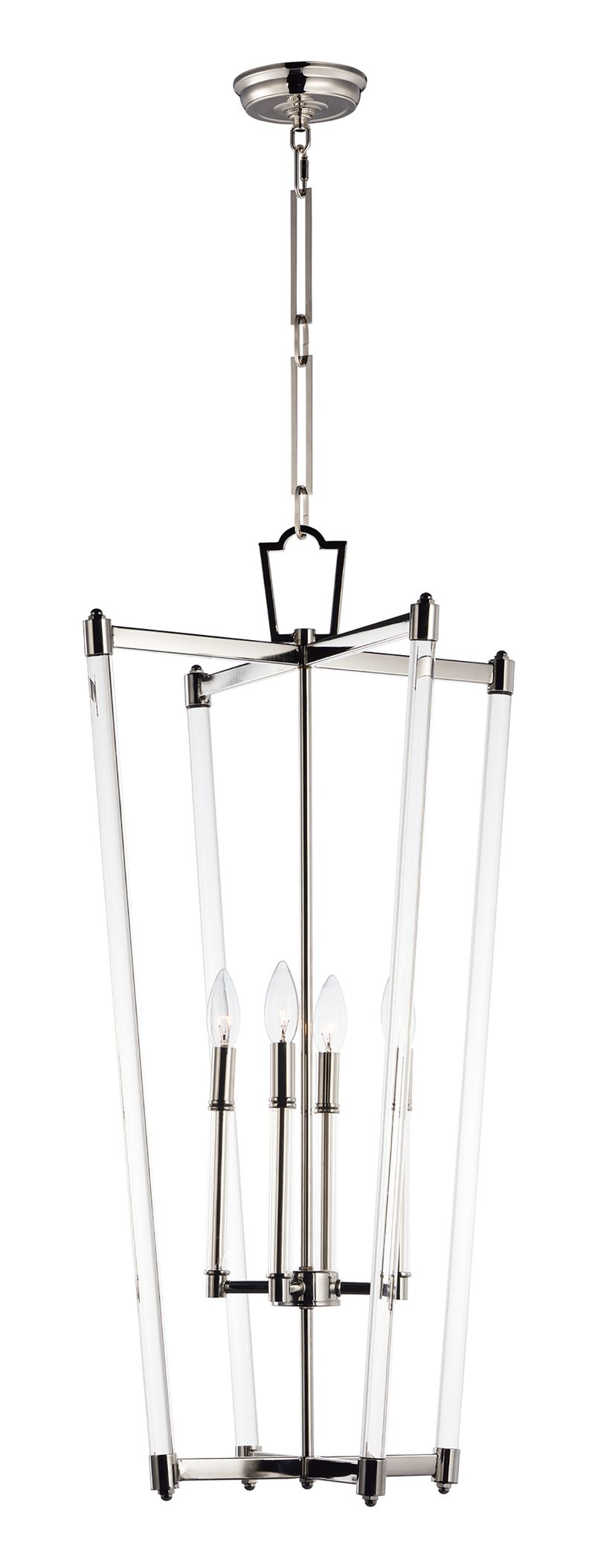 Lucent 17.5' 4 Light Entry Foyer Pendant in Polished Nickel