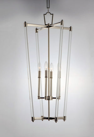 Lucent 17.5' 4 Light Entry Foyer Pendant in Polished Nickel