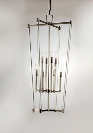 Lucent 21.25' 8 Light Chandelier in Polished Nickel