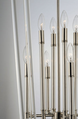 Lucent 21.25' 8 Light Chandelier in Polished Nickel