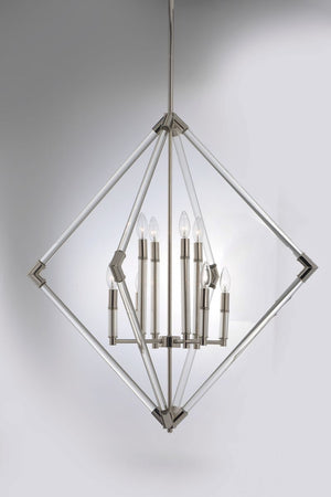 Lucent 35.5' 8 Light Entry Foyer Pendant in Polished Nickel