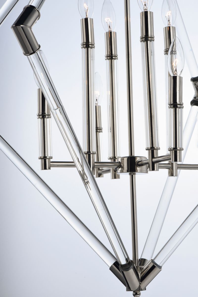 Lucent 35.5' 8 Light Entry Foyer Pendant in Polished Nickel