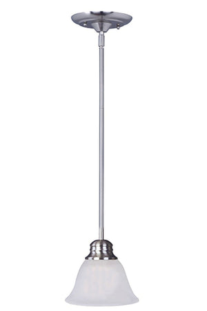 Malaga 6' Single Light Mini-Pendant in Satin Nickel with Frosted Glass Finish
