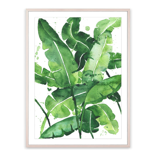 Banana Leaves Painting on Photo Paper By Teague Studios - 13" x 19"