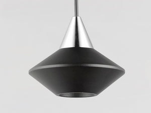 Micro 3.25' Single Light Mini-Pendant in Black and Polished Chrome