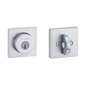 Halifax Square Exterior SmartKey Deadbolt in Satin Chrome - RCALFD