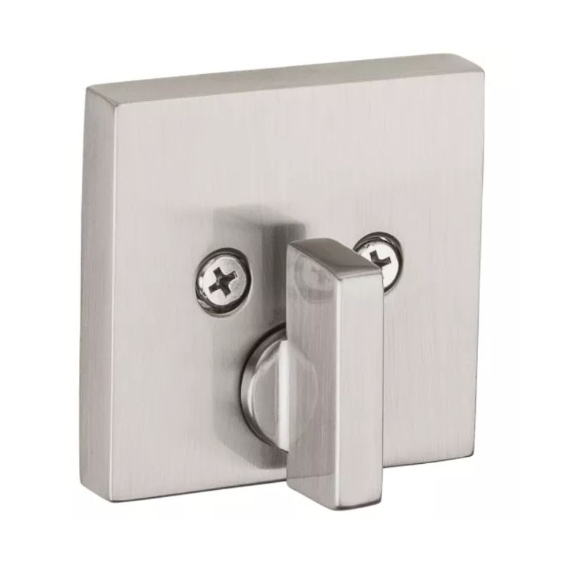 Downtown Square SmartKey Deadbolt in Satin Nickel - 6 Way Adjustable Latch