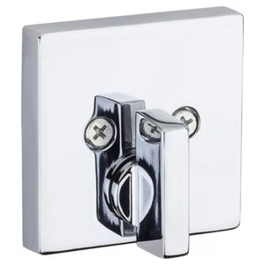 Downtown Square SmartKey Deadbolt in Polished Chrome - Round Corner Adjustable Latch
