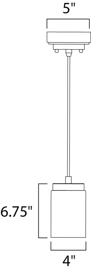 Mod 4' Single Light Mini-Pendant Single Pendant in Satin Nickel
