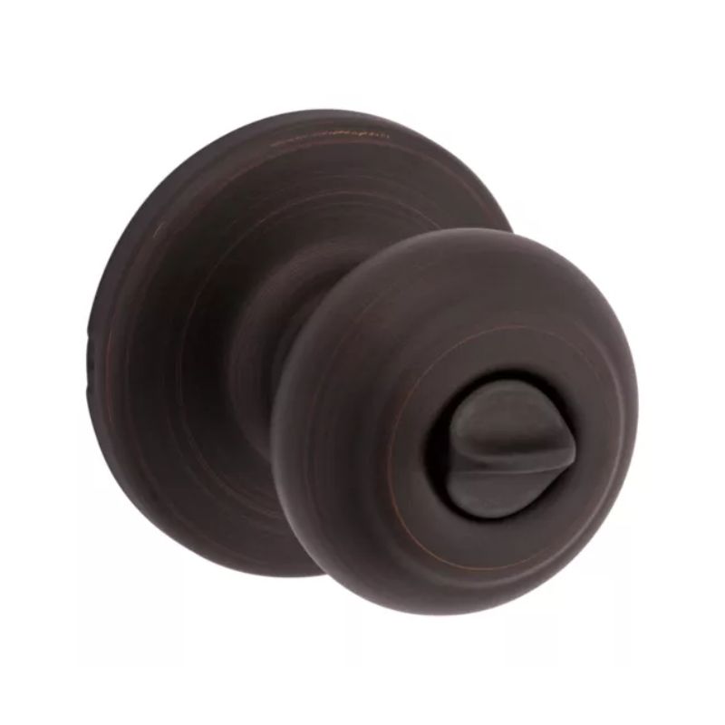 Cove Privacy Door Knob in Venetian Bronze - 6 Way Adjustable Latch