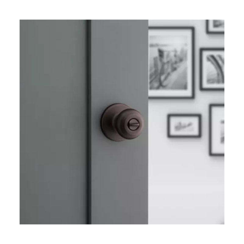 Cove Privacy Door Knob in Venetian Bronze - 6 Way Adjustable Latch