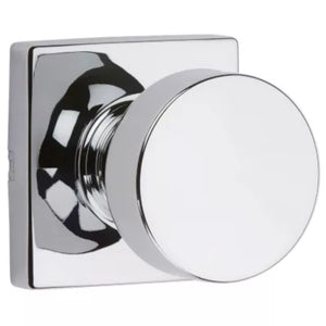 Pismo Square Passage Door Knob in Polished Chrome - 6 Way Adjustable Latch