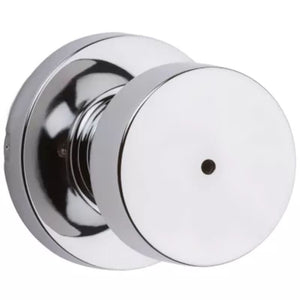 Pismo Round Privacy Door Knob in Polished Chrome - 6 Way Adjustable Latch