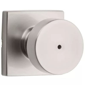 Pismo Square Privacy Door Knob in Satin Nickel - 6 Way Adjustable Latch