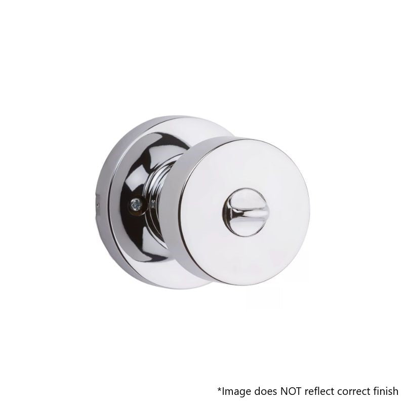 Pismo Round Keyed Entry SmartKey Door Knob in Satin Chrome - 6 Way Adjustable Latch