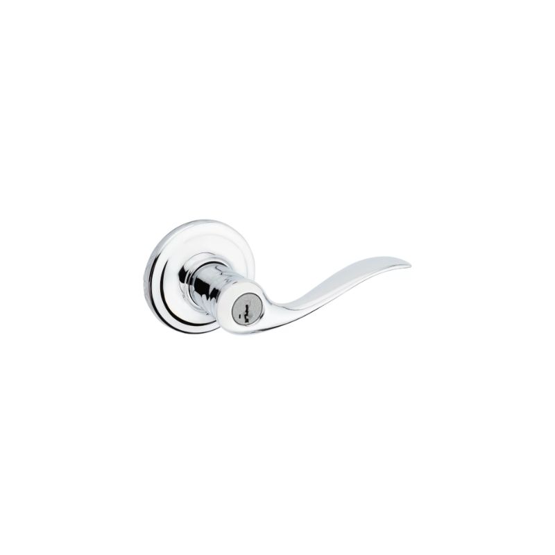 Tustin Keyed Entry SmartKey Lever in Polished Chrome - Round Corner Adjustable Latch