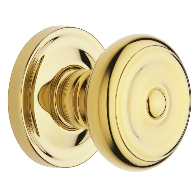 Colonial Passage Knob in Lifetime Polished Brass