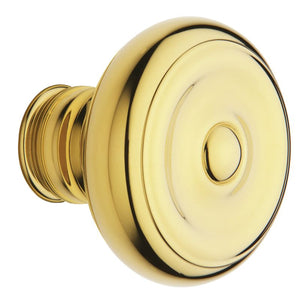 Colonial Passage Knob in Lifetime Polished Brass