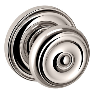 Colonial Passage Knob in Lifetime Polished Nickel