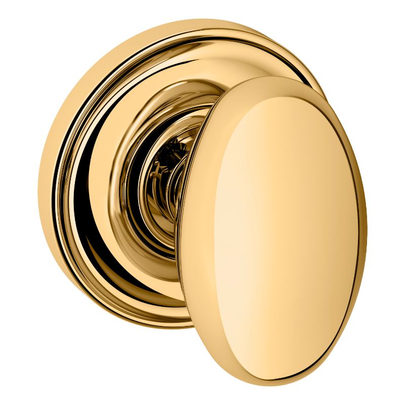 Egg Passage Knob in Lifetime Polished Brass