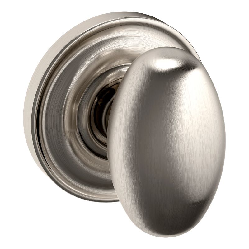 Egg Half Dummy Knob in Satin Nickel