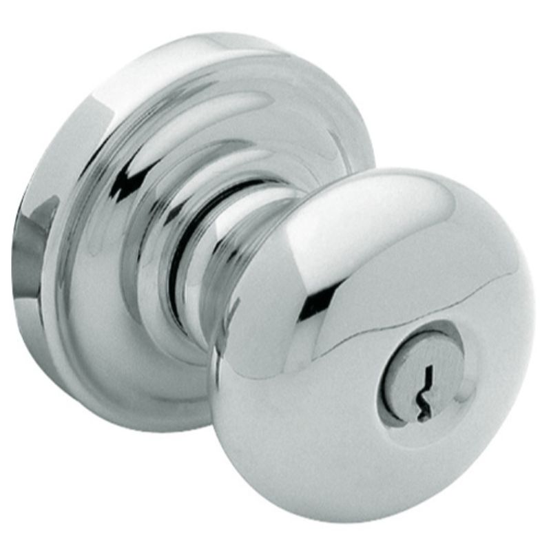 Classic 5205 Emergency Exit Entry Knob in Bright Polished Chrome