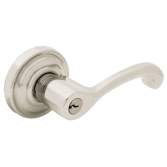 Classic Emergency Exit Entry Lever in Satin Nickel