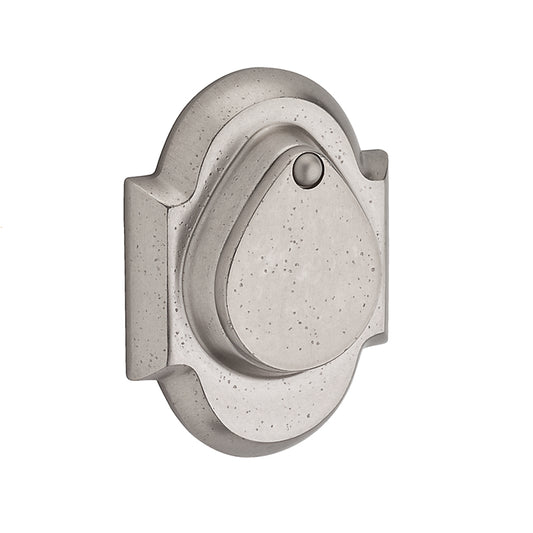 Rustic Arched Double Cylinder Deadbolt in White Bronze