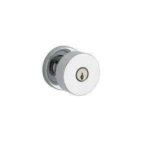 Contemporary Entry Knob in Bright Polished Chrome