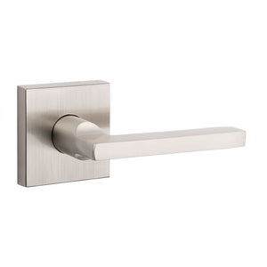 Square Half Dummy Left Hand Lever in Satin Nickel