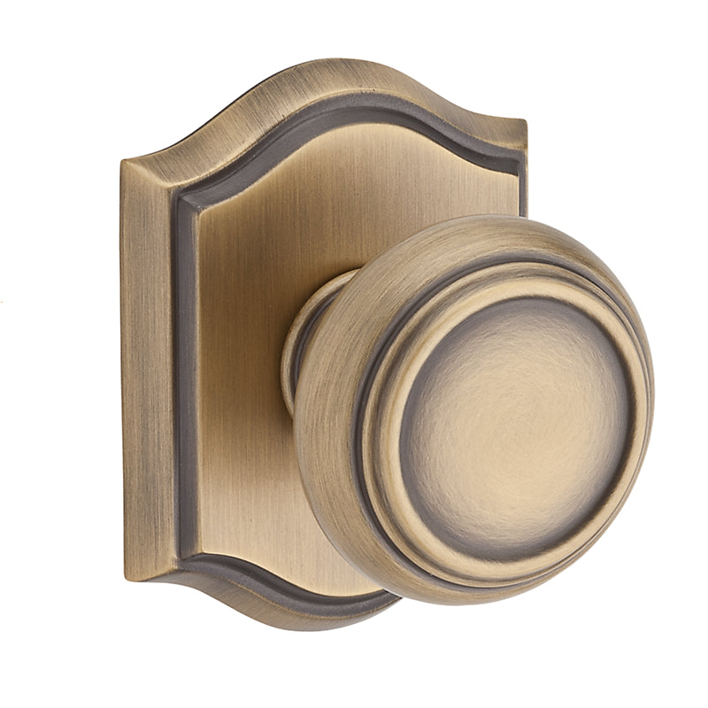 Traditional Arched Half Dummy Knob in Matte Brass & Black