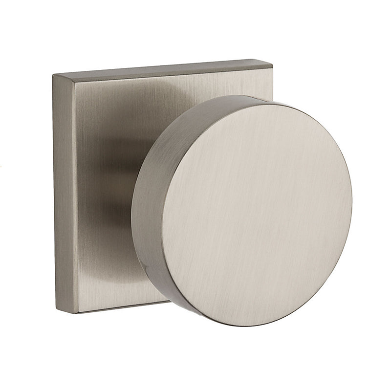 Contemporary Privacy Knob in Satin Nickel