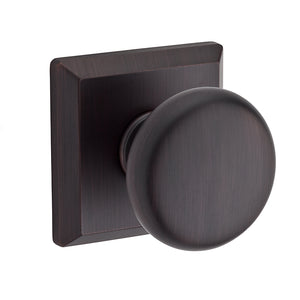 Round Square Privacy Knob in Venetian Bronze