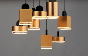 Nob 33' 8 Light Linear Pendant in Black and Gold