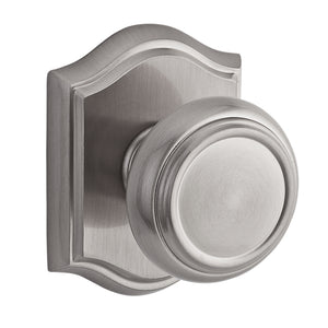 Traditional Arched Privacy Knob in Satin Nickel