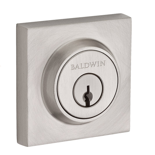 Contemporary Deadbolt in Satin Nickel