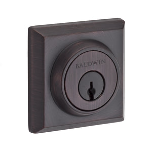 Traditional Square Deadbolt in Venetian Bronze