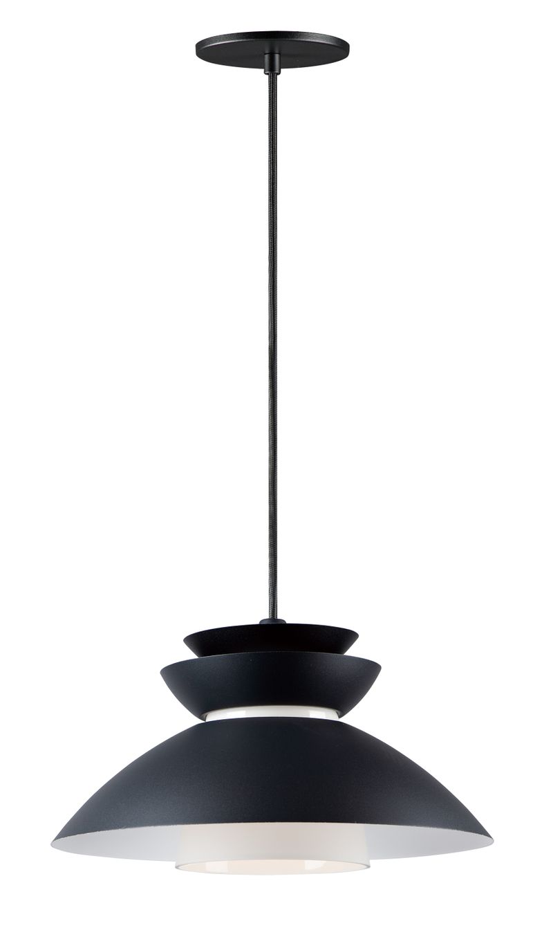 Nordic 8' Single Light Pendant in Black