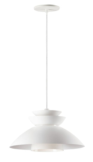 Nordic 8' Single Light Pendant in White