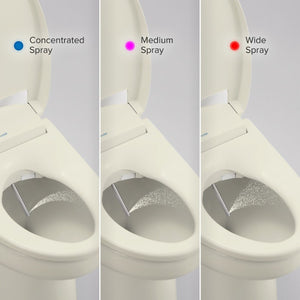 Swash Luxury Round Bidet Seat in Biscuit