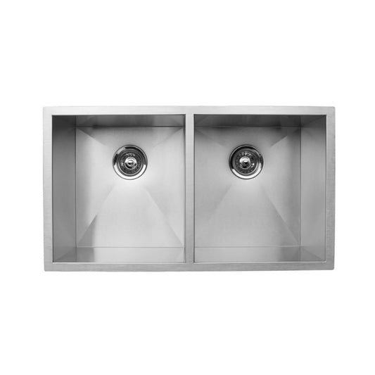 Nia 32" Double Basin Undermount Kitchen Sink in Stainless Steel